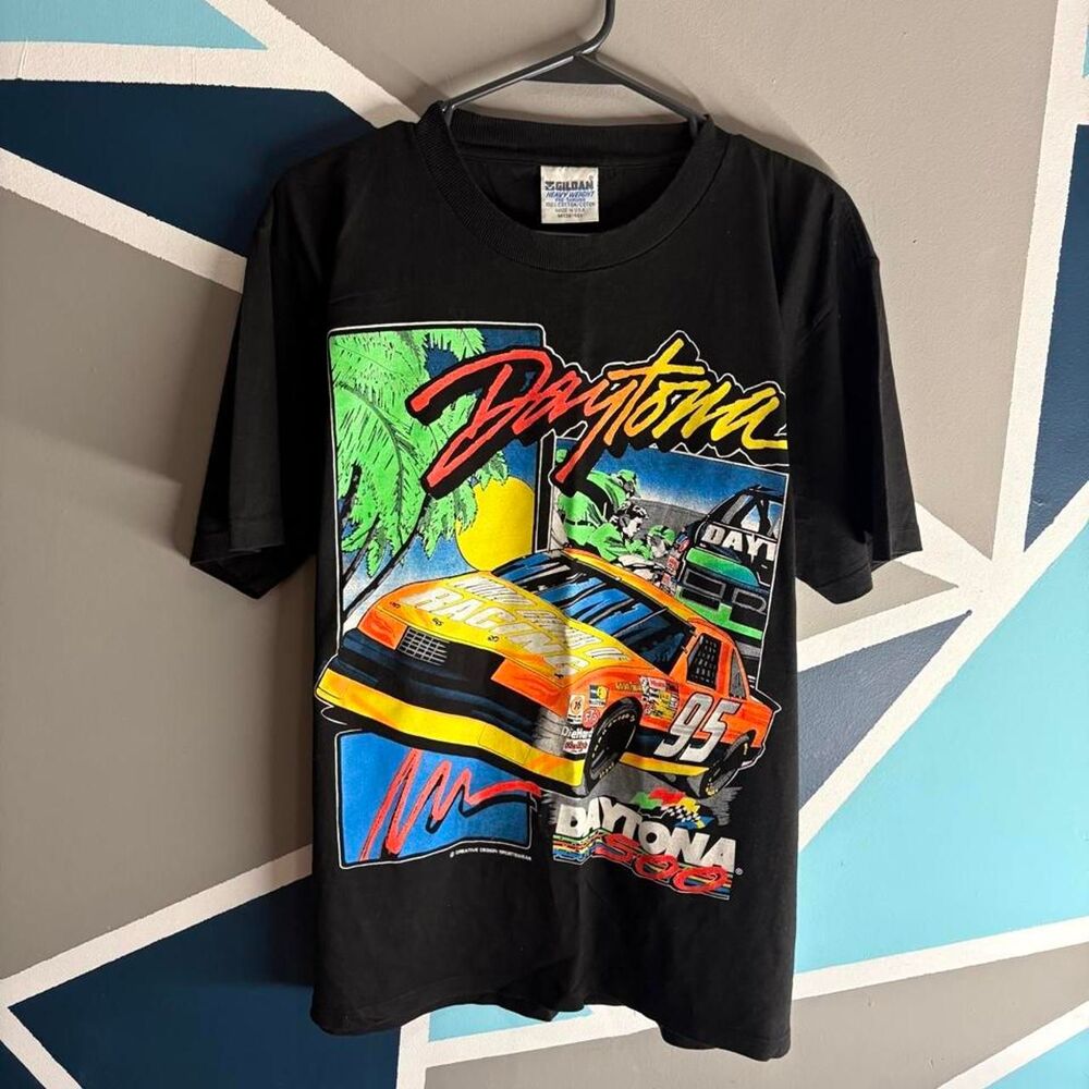 vintage 90s Daytona 500 graphic Men's multi T-shirt